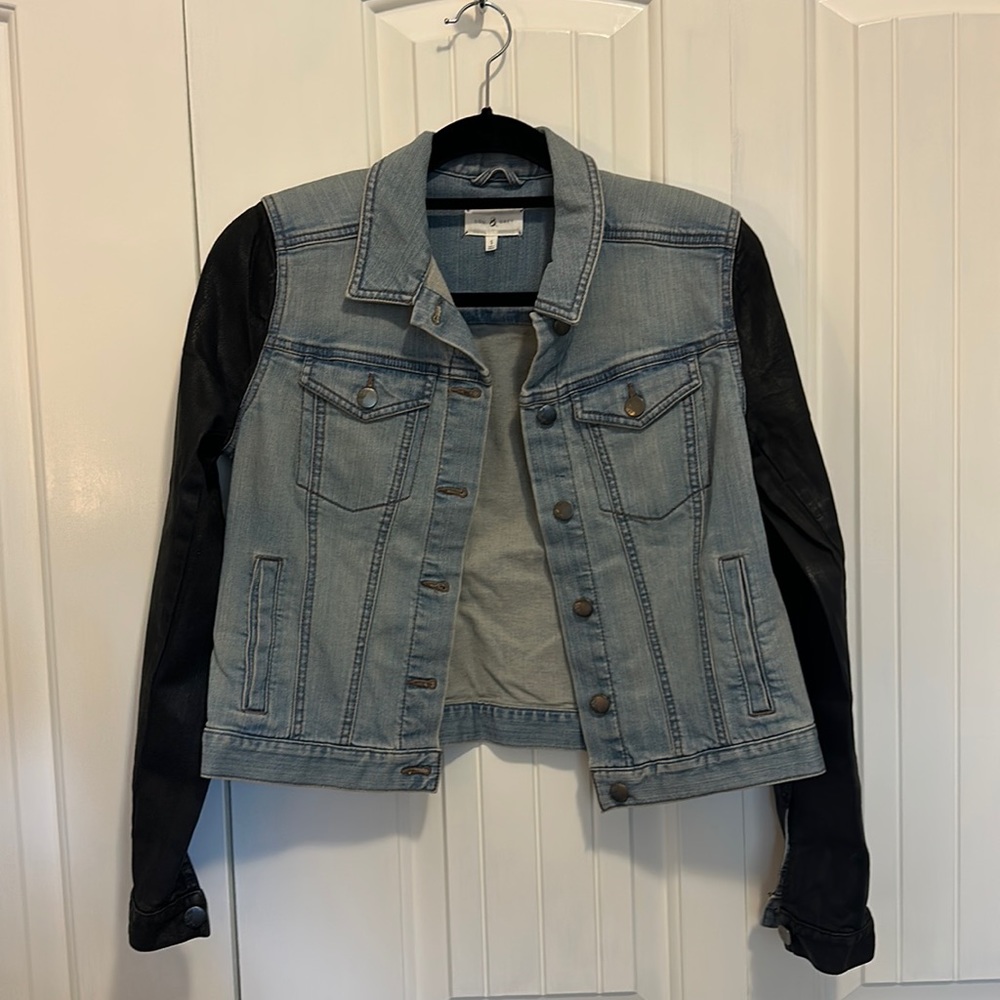 Lou and Grey mixed media denim jacket